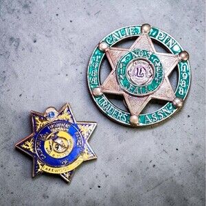 Vintage Lions Club Pin Lot CHP Sober Grad 1967 Pin Traders Assn 1988 Enamel Pins